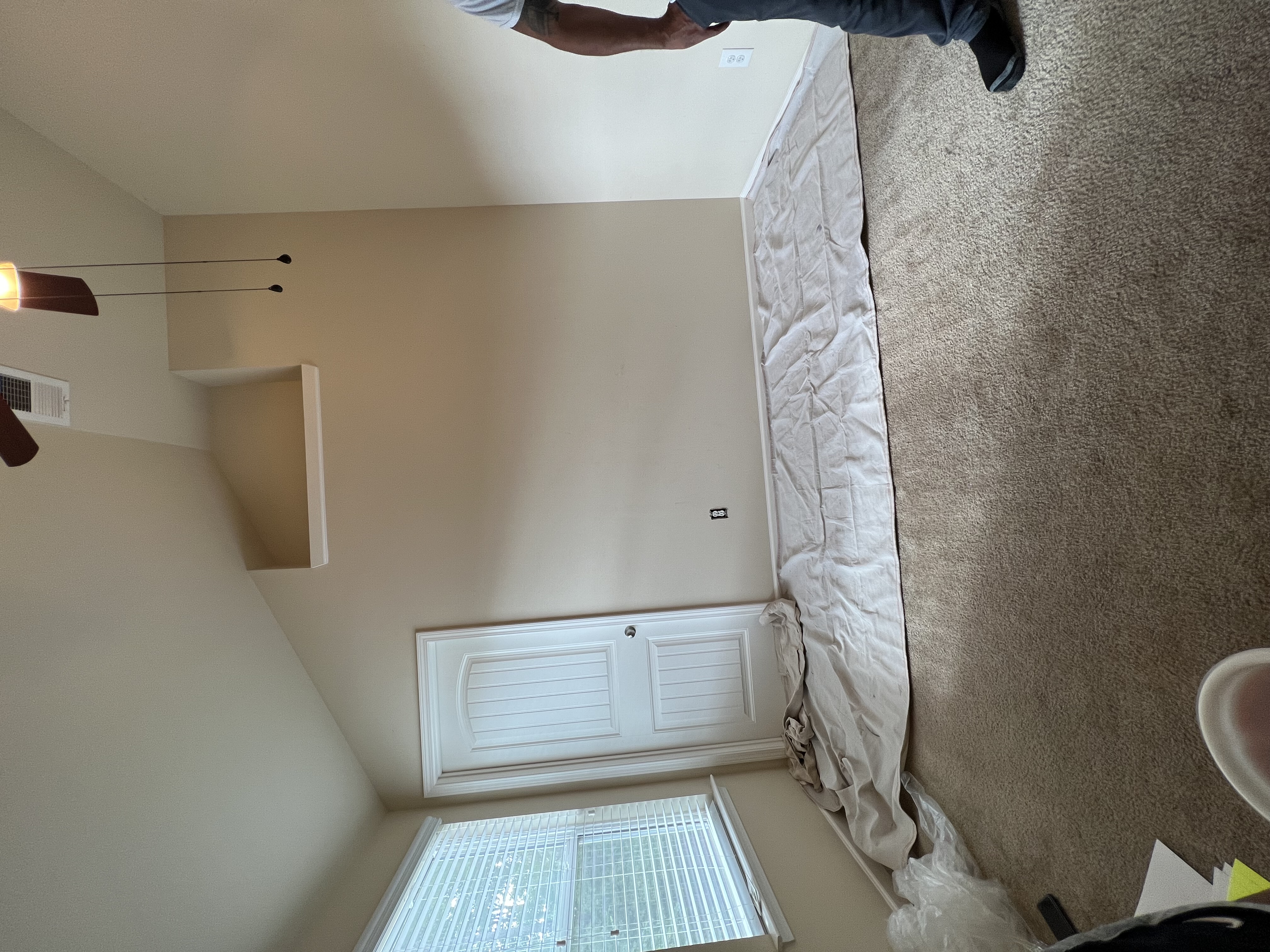 Painted Flower Wall Before